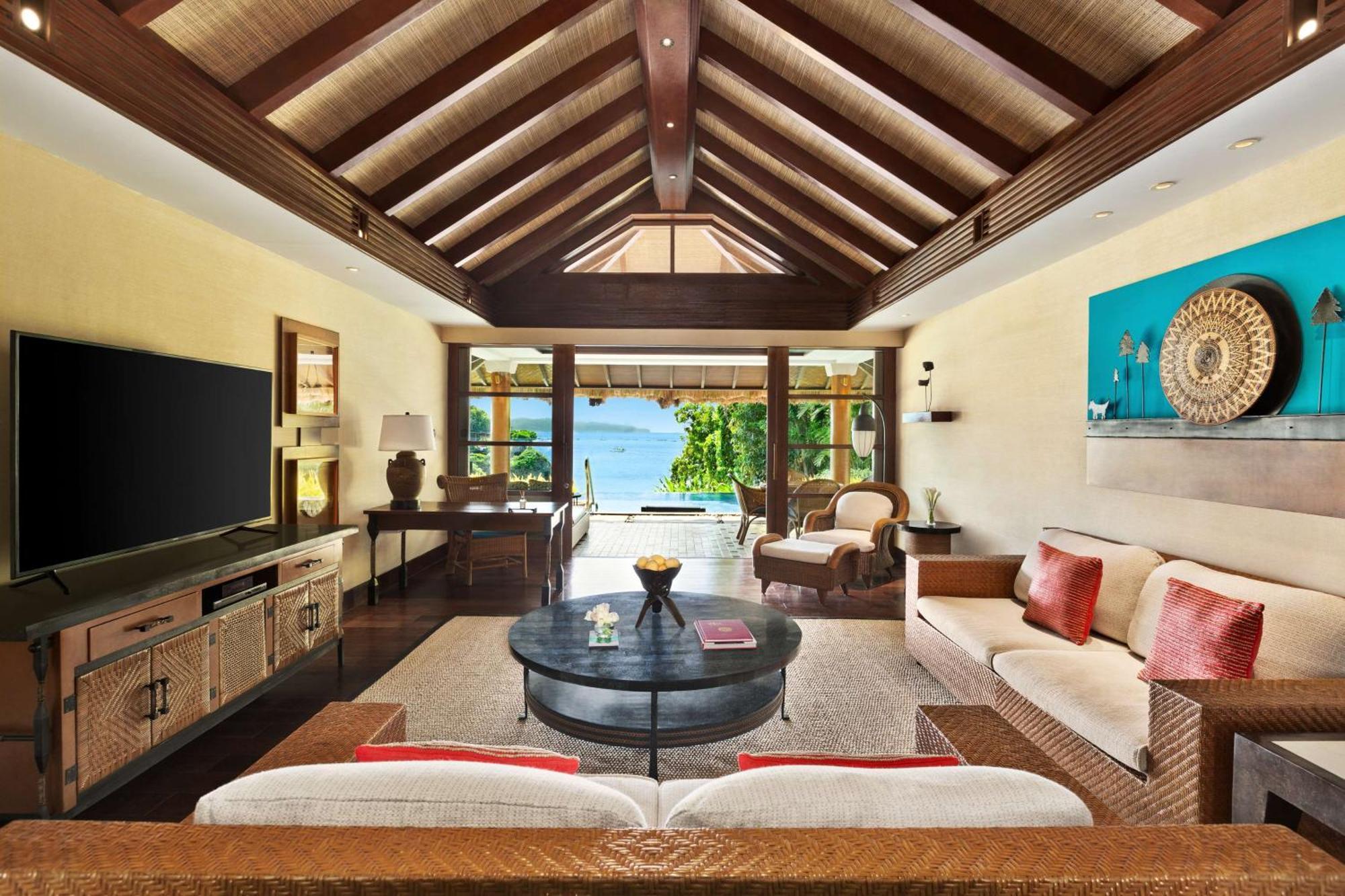Shangri-La Boracay Exteriér fotografie Living room of a villa